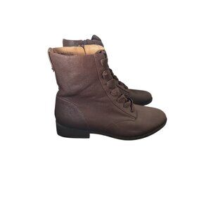 Vionic Jayce Lace Up Boots Brown Women 9.5 Water Resistant Witchcore Hocus Pocus